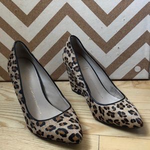 Franco Sarto Leopard Print Wedges Size 5 1/2
